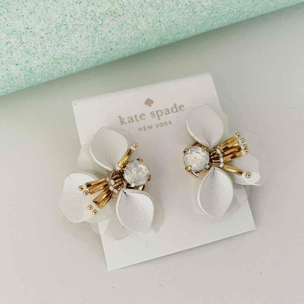 Kate Spade vibrant life leather statement Earrings firm price - Picture 5 of 8